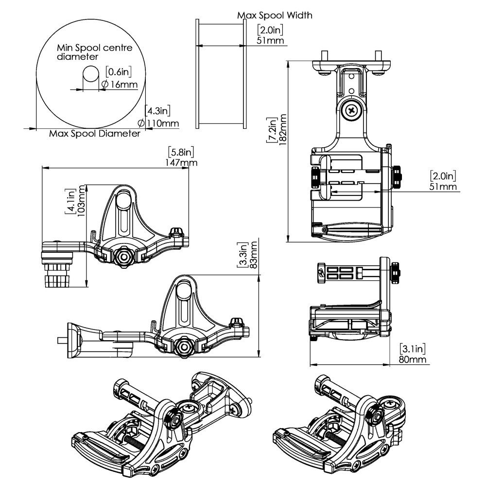 Railblaza Spooling Station - TracMount